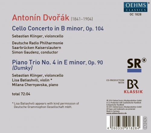 Sebastian Klinger,Milana Chernyavska, Lisa Batiashvili - Dvořák: Cello Concerto in B Minor, Op. 104 & "Dumky" Trio, Op. 90 (2015)
