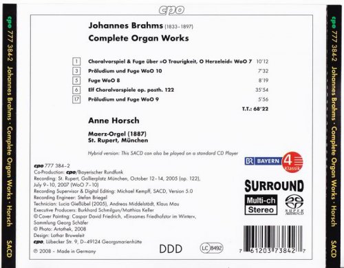 Anne Horsch - Brahms: Organ Works (2008) [SACD]