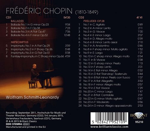 Wolfram Schmitt-Leonardy - Chopin: Ballades - Impromtus - Preludes, Op. 28 (2015)