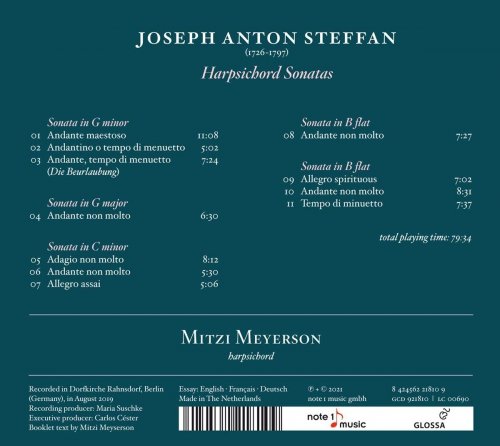 Mitzi Meyerson - Steffan: Harpsichord Sonatas (2021) [Hi-Res]