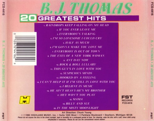 B.J. Thomas - 20 Greatest Hits (1990)