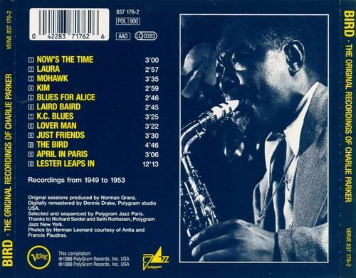 Charlie Parker - Bird-The Original Recordings of Charlie Parker (1988)