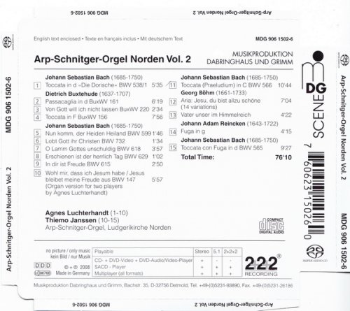 Agnes Luchterhandt, Thiemo Janssen - Arp Schnitger Organ Norden. Vol.2 (2008) [SACD]