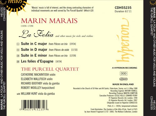 The Purcell Quartet, William Hunt - Marin Marais: 'La Folia' and Other Music for Viols and Violins (2007) CD-Rip