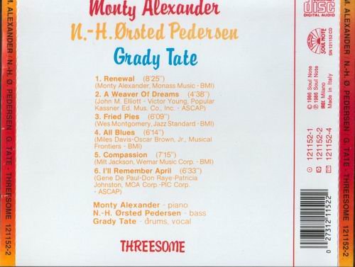 Monty Alexander, N.-H. Ørsted Pedersen, Grady Tate - Threesome (1986)