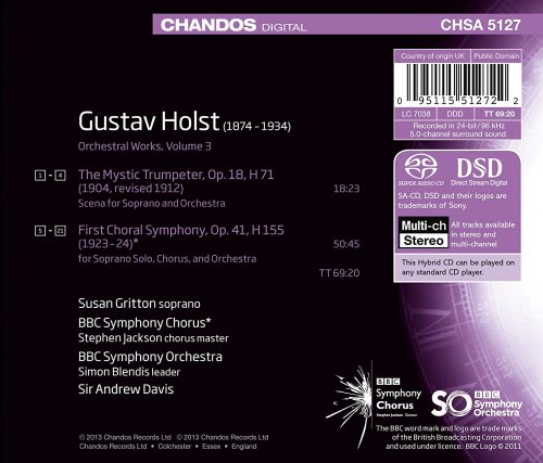 Susan Gritton, BBC Symphony Chorus, BBC Symphony Orchestra, Sir Andrew Davis - Holst: Orchestral Works Vol. 3 (2013) [Hi-Res]