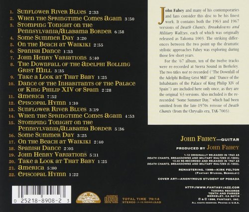 John Fahey - Death Chants, Breakdowns & Military Waltzes (Reissue, Remastered) (1963/1998)