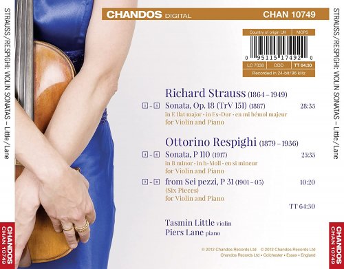 Tasmin Little, Piers Lane  - R. Strauss & Respighi: Violin Sonatas (2012) [Hi-Res]