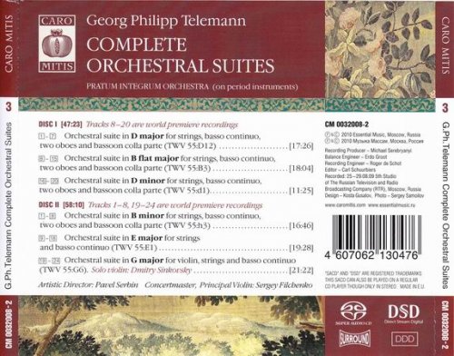 Pratum Integrum Orchestra - Telemann: Complete Orchestral Suites, Vol. 3 (2010) [SACD]