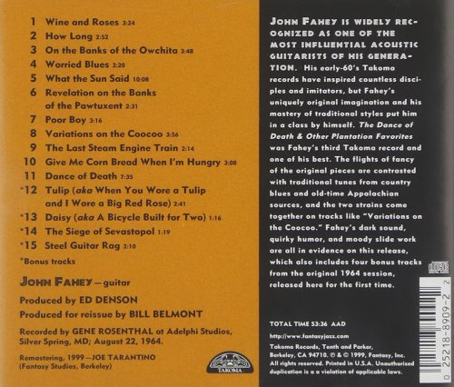 John Fahey - The Dance Of Death & Other Plantation Favorites (Reissue, Remastered) (1964/1999)