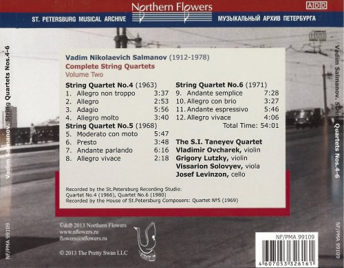 The Taneyev Quartet - Salmanov: String Quartets Nos.4-6 (2012)