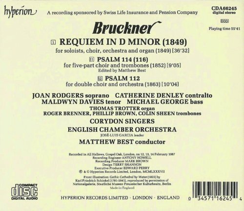 English Chamber Orchestra, Matthew Best - Bruckner: Requiem, Psalms 112 & 114 (1987) CD-Rip