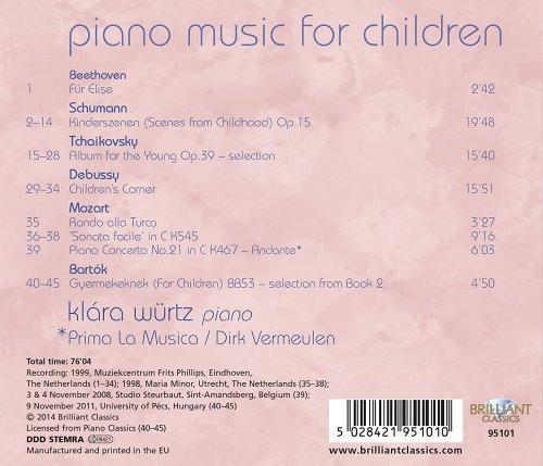 Klára Würtz - Piano Music for Children: Kinderszenen, Children's Corner, Für Elise, Rondo alla turca (2015)