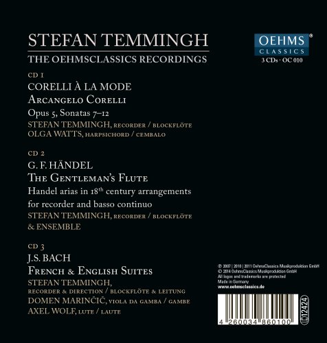 Loredana Gintoli, Axel Wolf, Olga Watts, Stefan Temmingh - Bach, Corelli & Händel: Works for Recorder (2014)