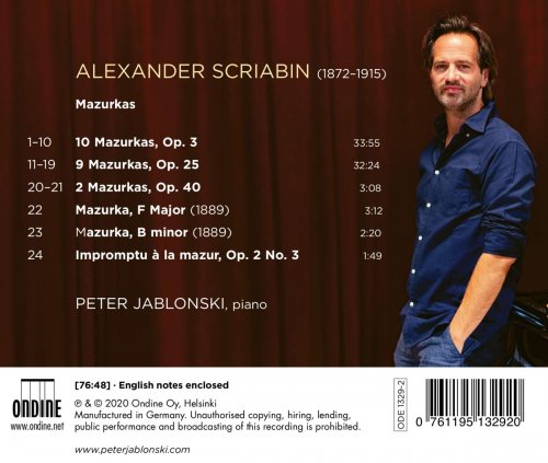 Peter Jablonski - Scriabin: Mazurkas (2020) [CD-Rip]