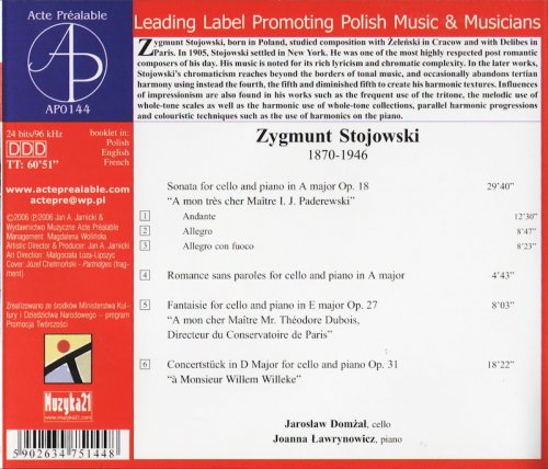 Jarosław Domżał, Joanna Ławrynowicz - Stojowski: Chamber Works for Cello (2008) CD-Rip