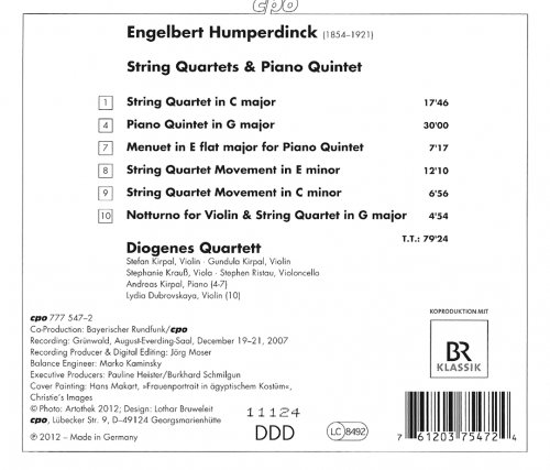 Diogenes Quartett - Engelbert Humperdinck: String Quartets (2012) CD-Rip