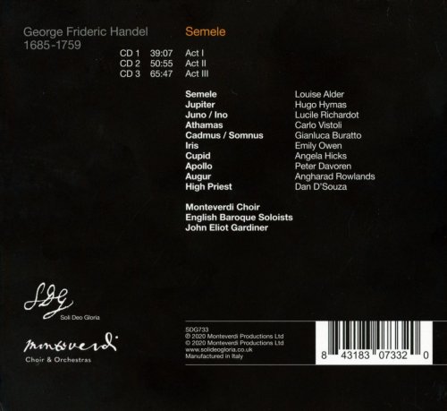 Monteverdi Choir, English Baroque Soloists & John Eliot Gardiner - Handel: Semele, HWV 58 (2020) CD-Rip