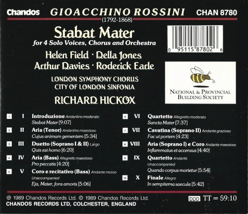 London Symphony Chorus, City of London Sinfonia, Richard Hickox - Rossini: Stabat Mater (1989) CD-Rip