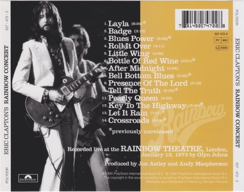 Eric Clapton - Eric Clapton's Rainbow Concert (1973) [1995]