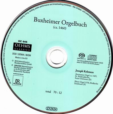 Joseph Kelemen - Buxheimer Orgelbuch: Die RöhreSuddeutsche Orgelmeister, Vol. 4 (2010) [SACD]