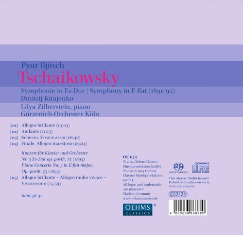 Lilya Zilberstein, Gürzenich-Orchester Köln, Dmitrij Kitajenko - Tchaikovsky: Symphony No. 7 & Piano Concerto No. 3 (2014)