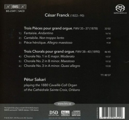Pétur Sakari - Franck: Chorals et pièces pour grand orgue (2021) CD-Rip