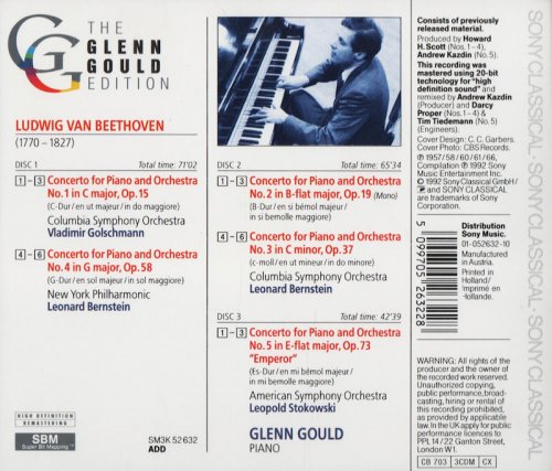 Glenn Gould - Beethoven: The 5 Piano Concertos (1992) CD-Rip