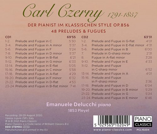 Emanuele Delucchi & Delucchi Emanuele - Czerny: Der Pianist im klassischen Style, Op. 856, 48 Preludes & Fugues (2021) [Hi-Res]