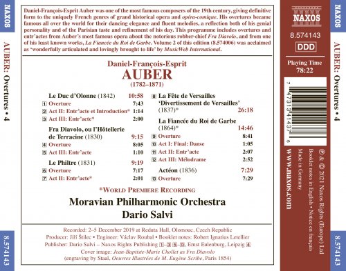 Moravian Philharmonic Orchestra & Dario Salvi - Auber: Overtures, Vol. 4 (2021) [Hi-Res]