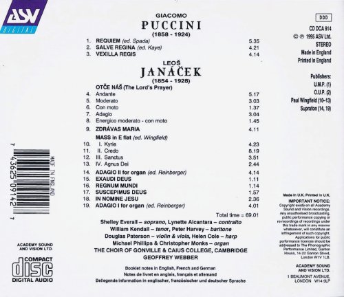 Geoffrey Webber - Puccini: Requiem / Janáček: Mass (1995) CD-Rip