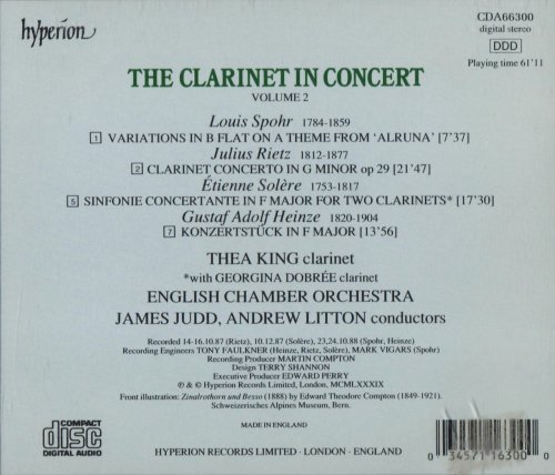 Thea King, English Chamber Orchestra - The Clarinet in Concert, Vol. 2 (1990)