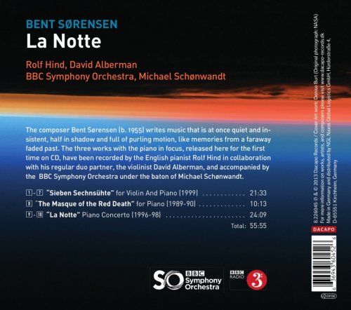 Rolf Hind, David Alberman, BBC Symphony Orchestra, Michael Schønwandt - Bent Sørensen: La Notte (2013) CD-Rip