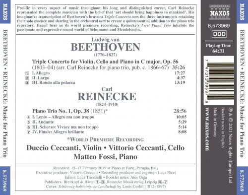 Matteo Fossi, Vittorio Ceccanti, Duccio Ceccanti - Beethoven & Reinecke: Piano Trios (2021) [Hi-Res]