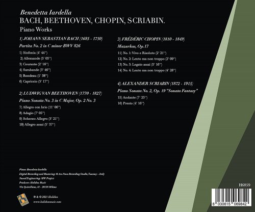 Benedetta Iardella - Bach, Beethoven, Chopin, Scriabin: Piano Works (2021)