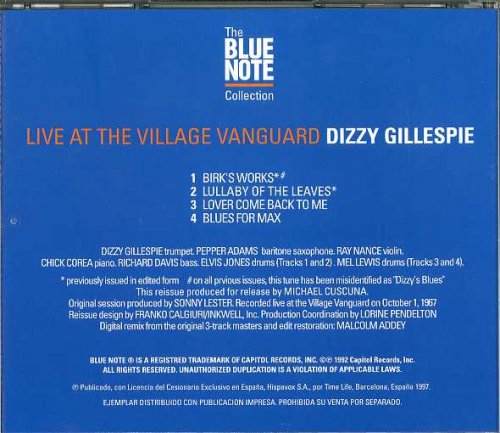 Dizzy Gillespie - Live at the Village Vanguard, Disc 1 (1967) [1997 The Blue Note Collection]