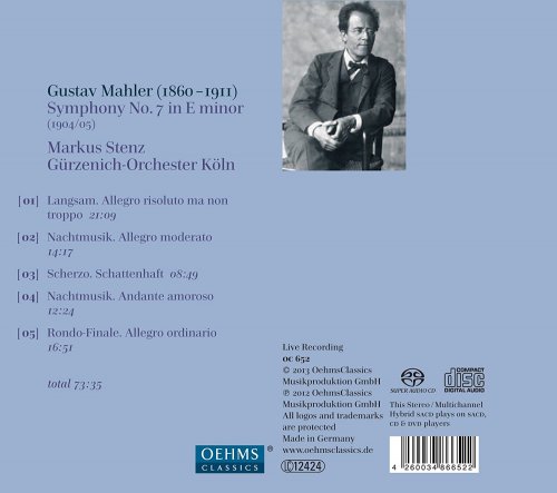 Markus Stenz, Cologne Gurzenich Orchestra - Mahler: Symphonie Nr. 7 (2013)