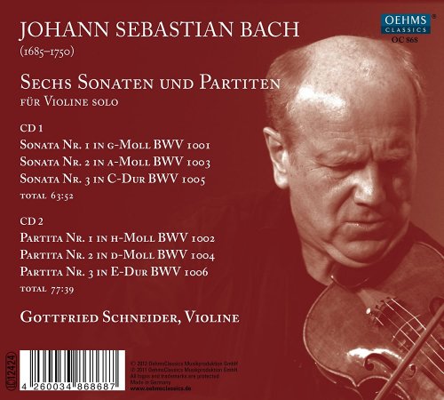 Gottfried Schneider - J.S. Bach: Sechs Sonaten und Partiten (2013)