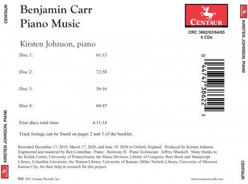 Kirsten Johnson - Carr: Piano Music (2021)