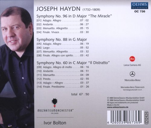 Mozarteumorchester Salzburg, Ivor Bolton - Haydn, J.: Symphonies Nos. 60, 88, 96 (2009)