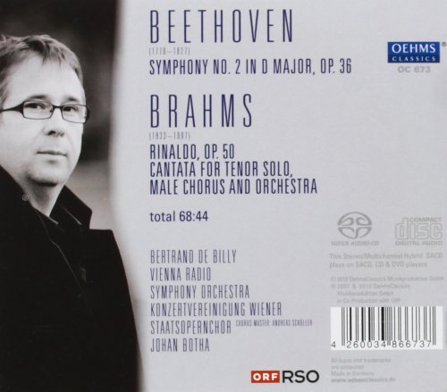 Johan Botha, Vienna Radio Symphony Orchestra, Vienna State Opera Chorus, Bertrand de Billy - Beethoven: Symphony No. 2 - Brahms: Rinaldo (2012)