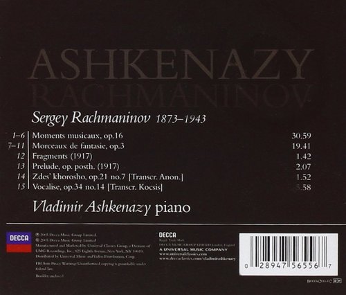 Vladimir Ashkenazy - Rachmaninoff: Moments musicaux (2005) [SACD]