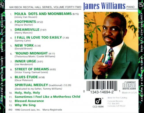 James Williams - Live at Maybeck Recital Hall, Vol.42 (1996)