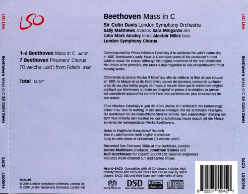 Sir Colin Davis, London Symphonie Orchestra - Beethoven: Mass in C (2008) [SACD]
