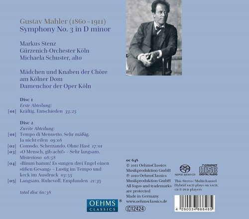 Gürzenich-Orchester-Köln, Markus Stenz - Mahler: Symphonie No. 3 (2012)