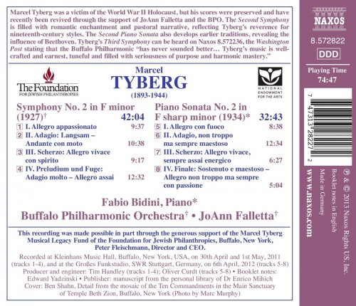 Fabio Bidini, Buffalo Philharmonic Orchestra, JoAnn Falletta - Marcel Tyberg: Symphony No. 2 & Piano Sonata No. 2 (2013)