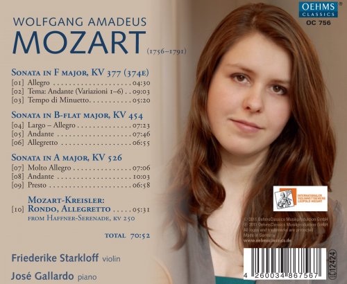 Friederike Starkloff, José Gallardo - Mozart: Sonatas for Piano and Violin (2012)