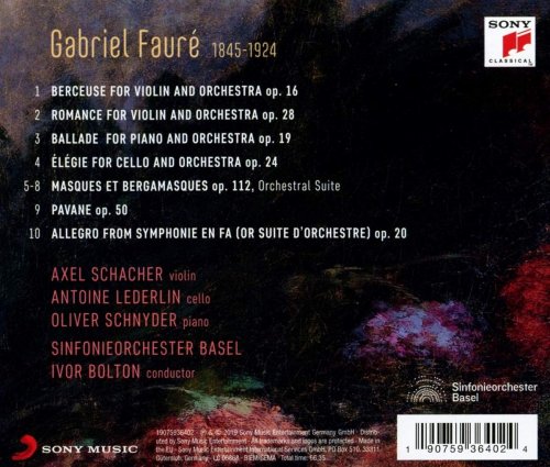 Schacher, Lederlin, Schnyder, Sinfonieorchester Basel, Ivor Bolton - The Secret Fauré II: Orchestral and Concertante Music (2019) CD-Rip