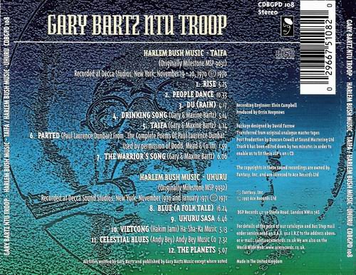 Gary Bartz Ntu Troop - Harlem Bush Music- Taifa & Uhuru (1997)