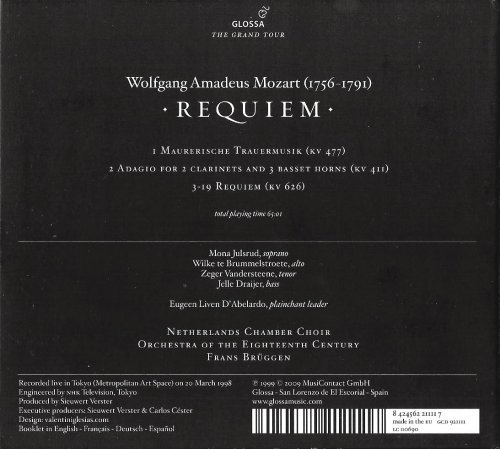 Orchestra of the Eighteen Century, Frans Brüggen - Mozart: Requiem (2009) CD-Rip